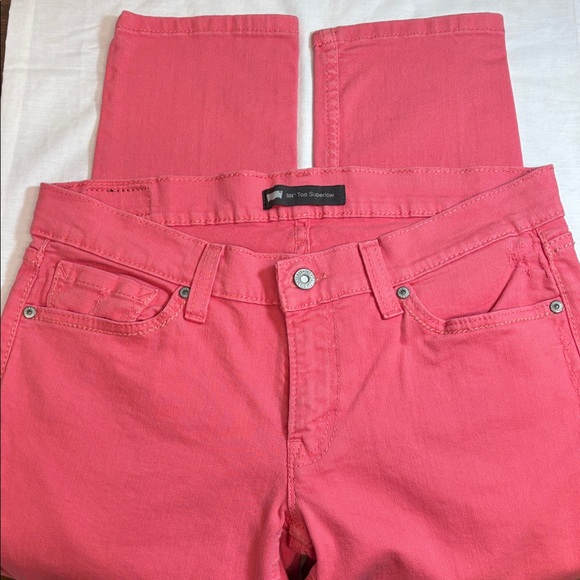 Levi's 524 Too Superlow Two Horse Patch Distressed Skinny Jeans 30x32 - Picture 7 of 16